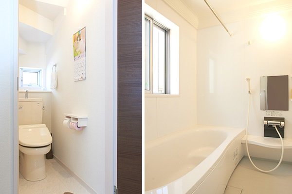 バス・トイレもこんなに明るい!