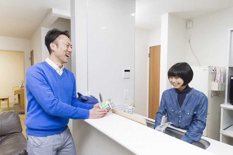 オープンスタイルのキッチンで開放感も抜群