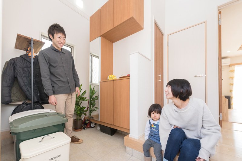 家の第一印象につながる玄関も、かなり広々とつくられています