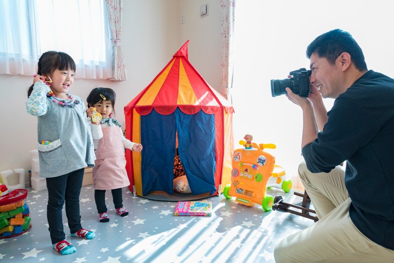 ご主人の趣味は、カメラとクルマ。お子様の成長を見逃しません