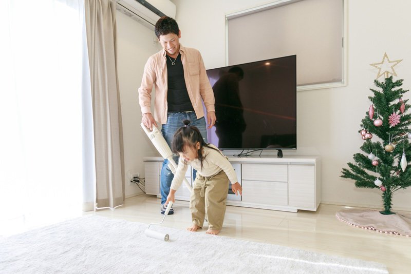 「自分でも掃除機をかけるようになりました」とご主人。