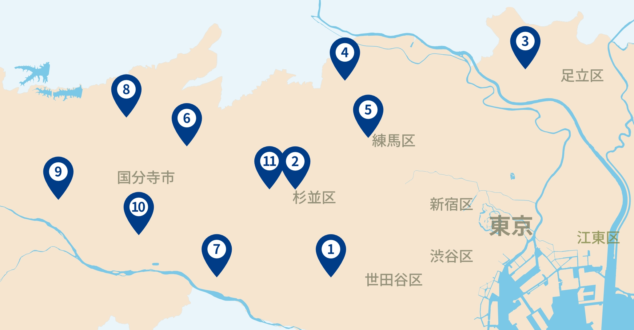 東京都の担当店舗