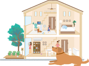 戸建て住宅ならペットと伸び伸びと暮らせます!