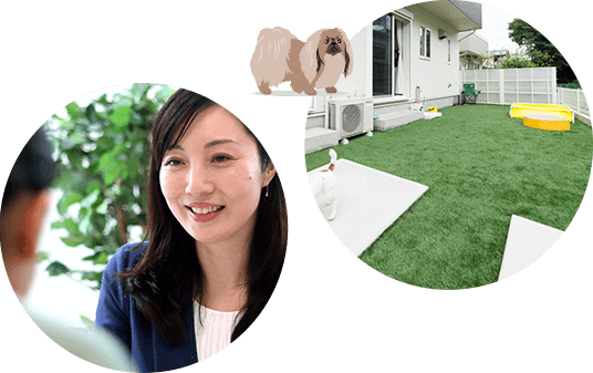 お庭も広々!ペットも伸び伸びと過ごせます!
