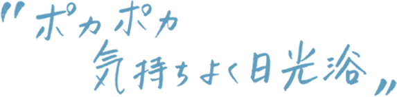 ポカポカ気持ちよく日光浴