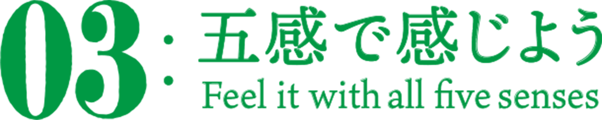 五感で感じよう