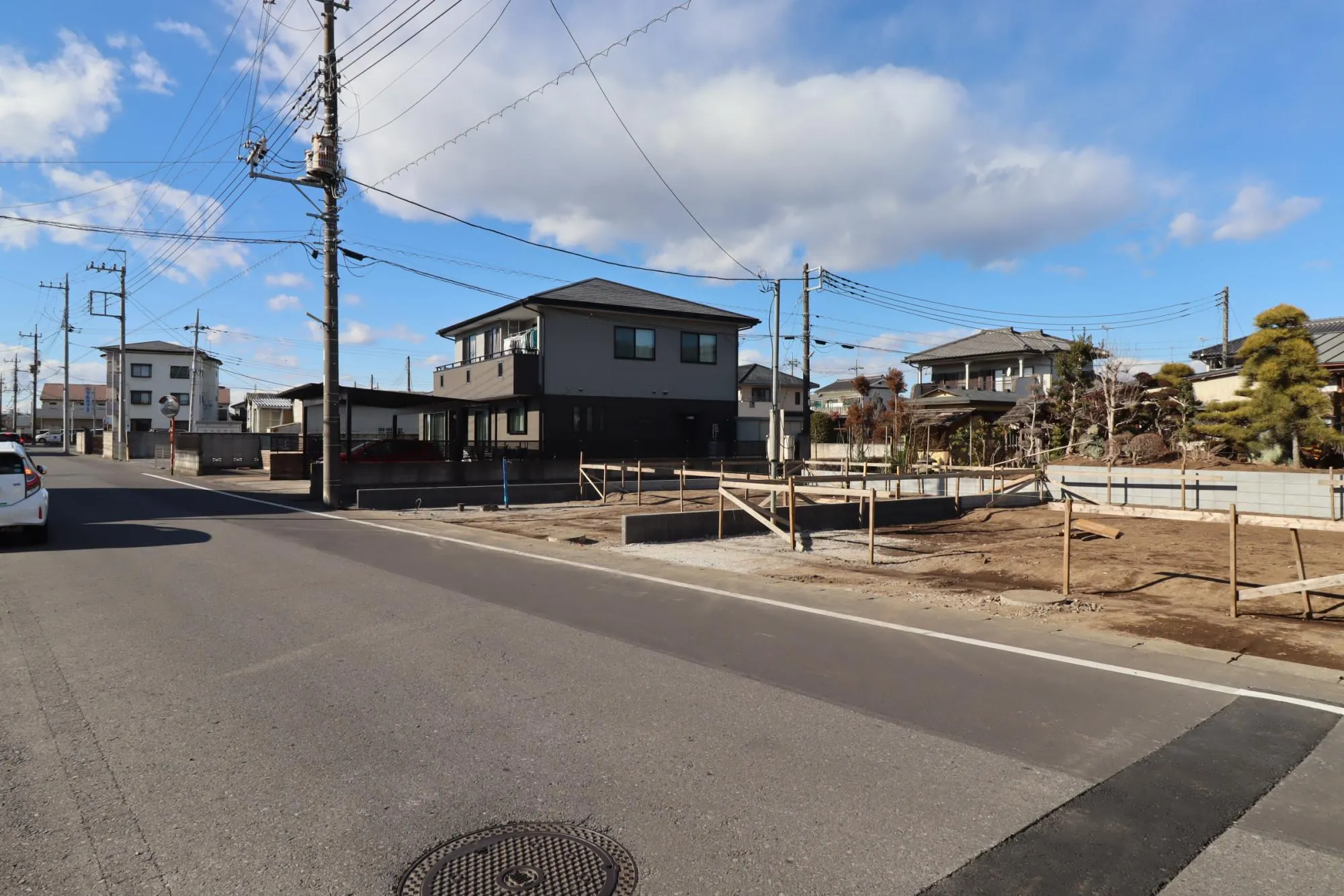前面道路含む現地 造成後