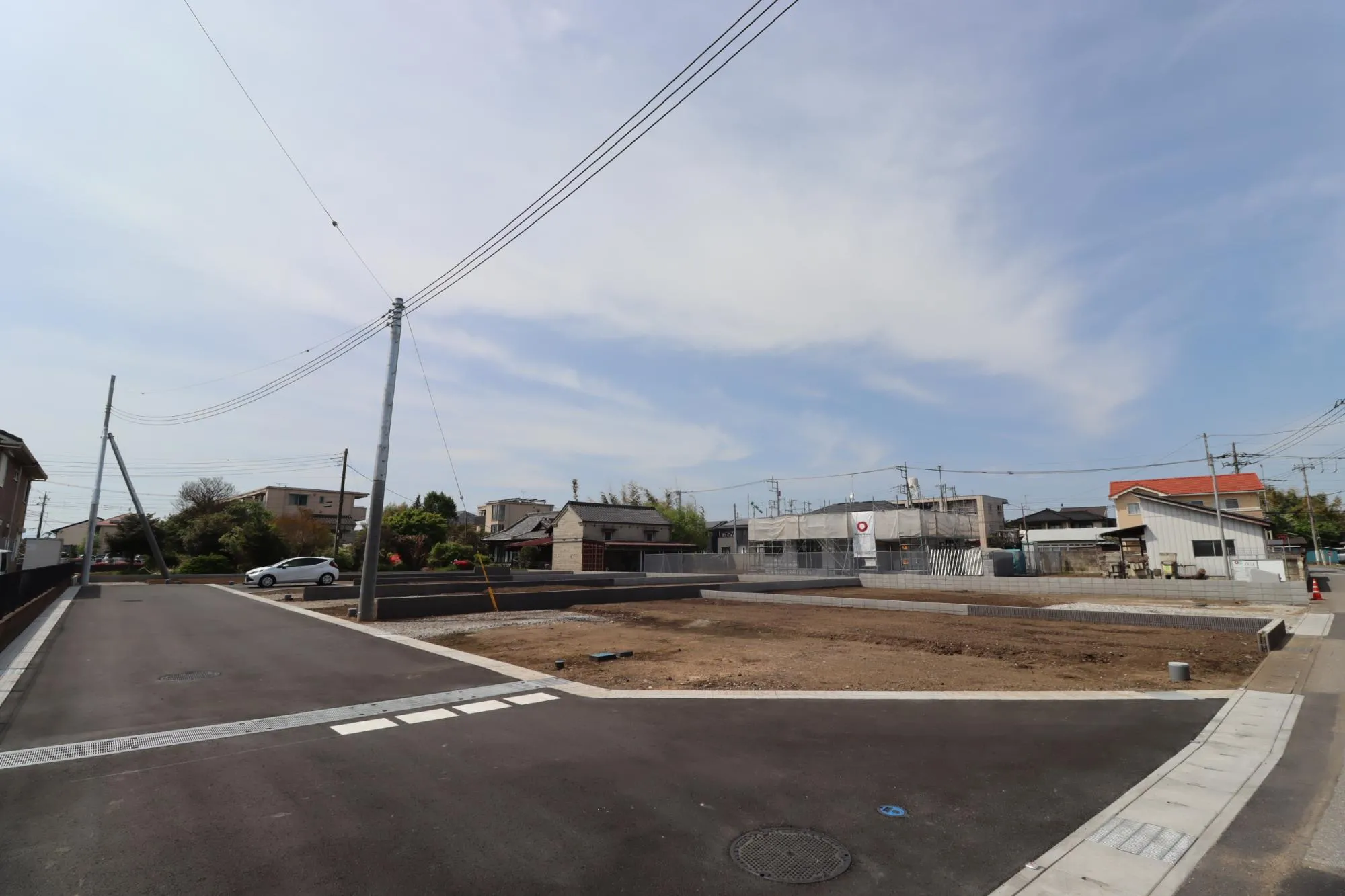 前面道路含む現地(造成後)