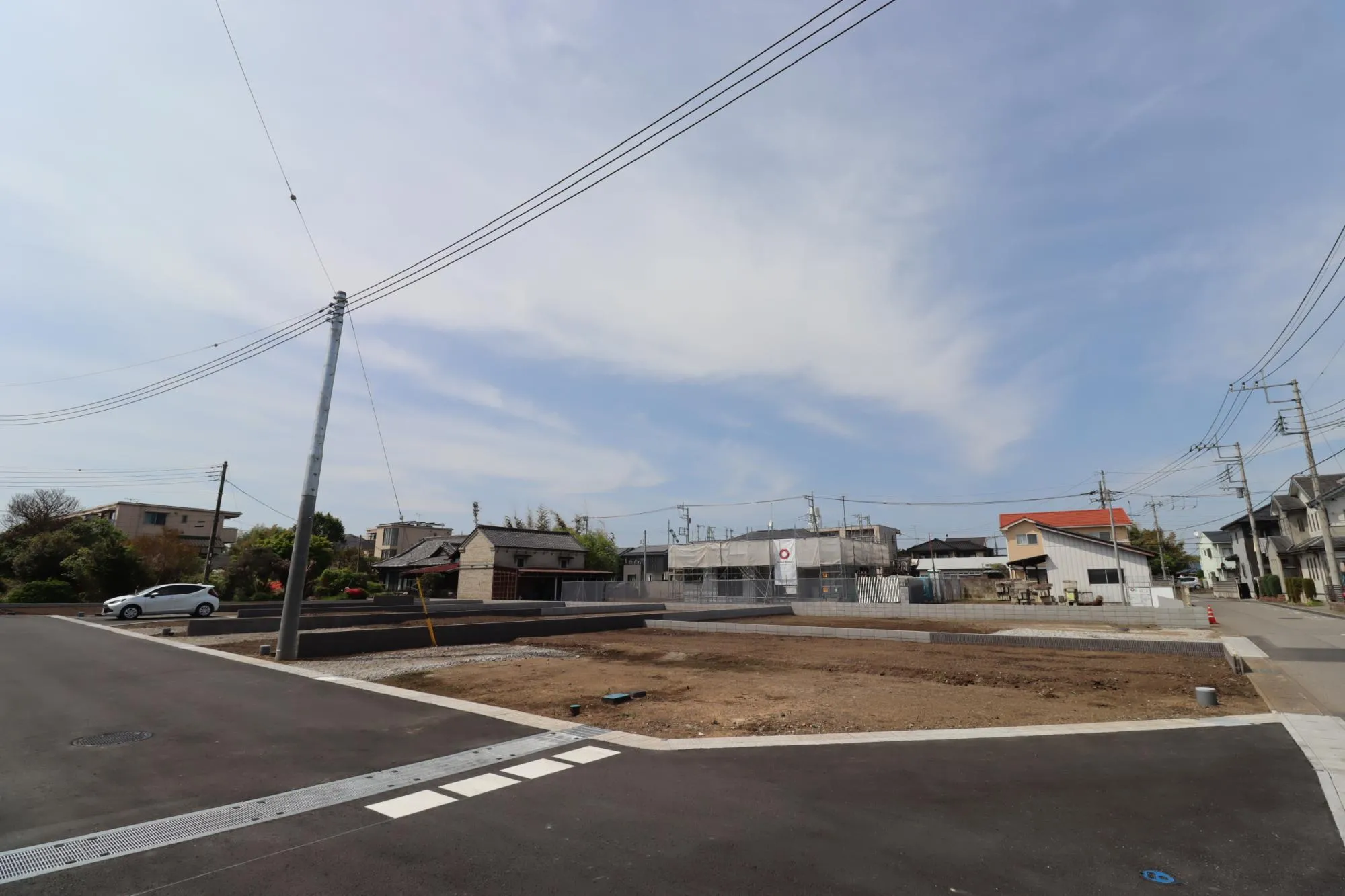 前面道路含む現地(造成後)