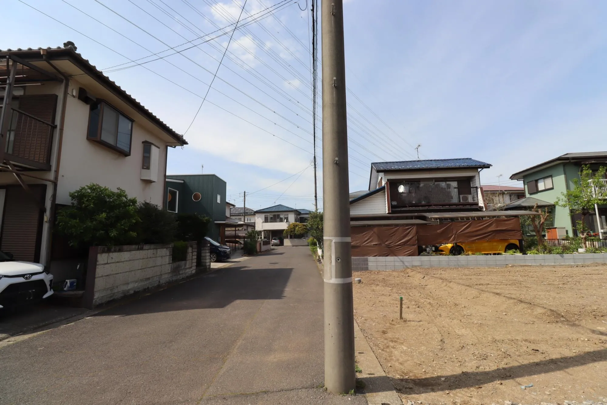 前面道路含む現地(造成後)