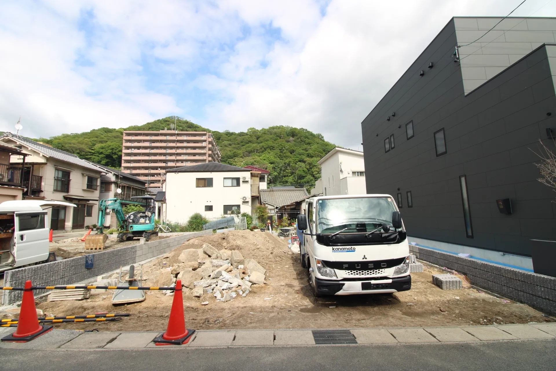 前面道路から見た宅地